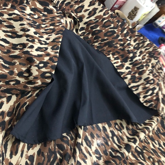 Walter Baker Adam Dress Size 4 Brown Tan Leopard Animal Print Elastic Waist - Picture 12 of 16